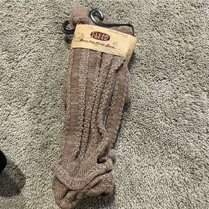 Clear Greek over the knee socks